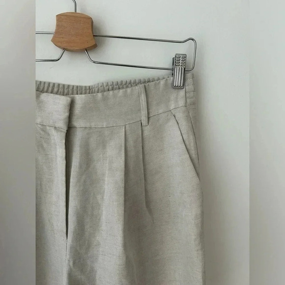 H&M high waisted wide leg  linen trouser - Picture 2 of 9